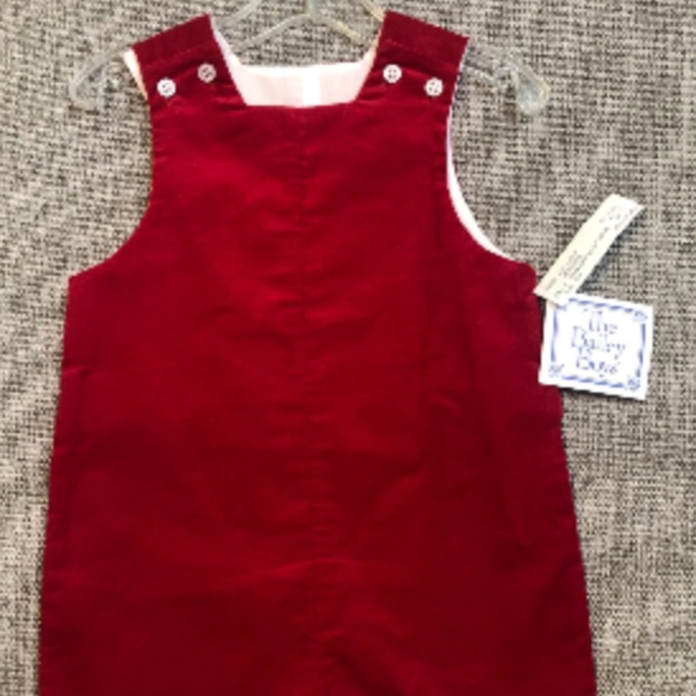 The Bailey Boys Red Cord John John short with tab jumper